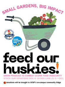 CPEA and UConn Solidarity Fund Collaboration Poster created for the community fridge