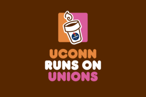 UConn Runs on Unions spoof logo