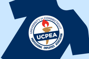 UCPEA logo on a illustration of a shirt