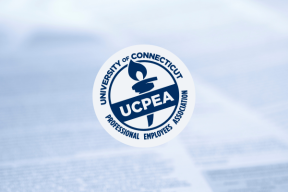UCPEA logo over blurred contract images