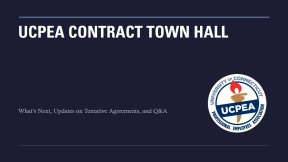 UCPEA Contract Town Hall 02-9-2026 Cover Slide